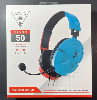 Turtle Beach Ear Force Recon 50 Wired Gaming Headset [ Red / Blue ] NEW - Image 1 of 4