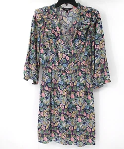 Paris Atelier & other stories dress Women's 8 floral long sleeve pleated viscose - Picture 1 of 15