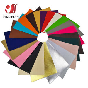 A4 Litchi PU Faux Leatherette Sewing Fabric Viny DIY Bow Earring Making Sheets