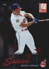 2002 Donruss Elite All-Star Salutes Indians Baseball Card #19 Omar Vizquel/1998
