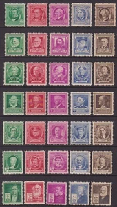 US 859-893 MNH OG Set completo di 35 AMERICANI FAMOSI Fine-XF - Foto 1 di 1