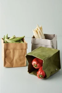 Anthropologie Cameri Reusable Paper Bags (Bundle Of 4) Brown NWOT - Picture 1 of 2