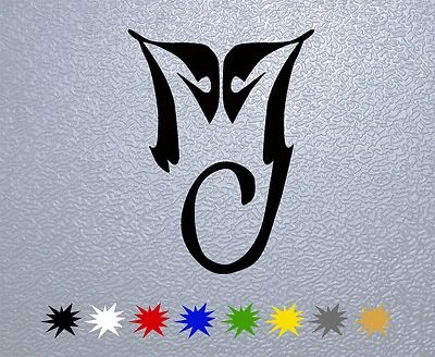 PEGATINA PEGATINA CALCOMANÍA VINILO MJ Michael Jackson Logo, firma, insignia Foto 1 de 4
