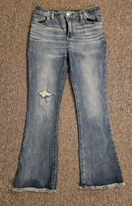 Jeans bambina Cat & Jack taglia 14 svasato super elasticizzato vita regolabile chiusura a scatto e zip - Foto 1 di 8