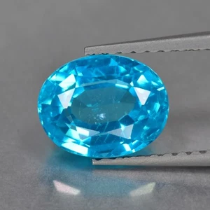 1.96Ct Oval _ Superb Lustrous 100% Natural Neon Blue Apatite - Picture 1 of 1