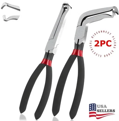 GEARZAAR 2pc Electrical Disconnect Pliers 60 Degree Electrical Connector Separator Wiring