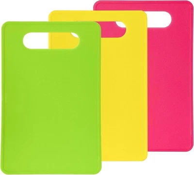 Plastic Cutting Board Set, 3 Pack Small Chopping Boards for Kitchen BPA-Free - Image 1 of 4
