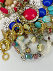 6 Lbs Vintage To Now WEAR CRAFT REPAIR Junk Drawer Jewelry Lot Beads Signed