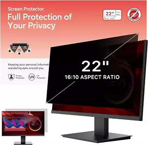 22 Inch 16:10 Computer Privacy Screen Filter for Widescreen Monitor and Laptop - Picture 1 of 6