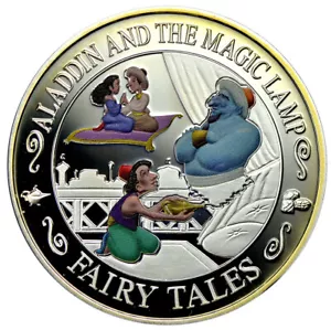 SOLOMON ISLANDS $2 2014 Silver Proof 'Fairy Tales - Aladdin and The Magic Lamp' - Picture 1 of 2