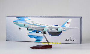 1/150 Resin US Air Force One B747 Boeing747 Plane Model With Gears&Display Stand