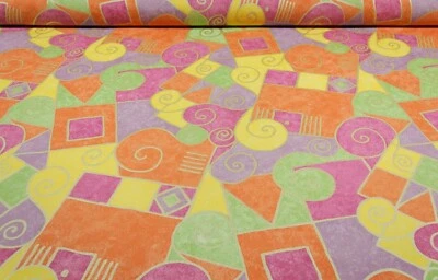 Chris Stone-Modena/Sunset | Bright Geometric Print | Heavy Coated Cotton Twill  - Image 1 of 4