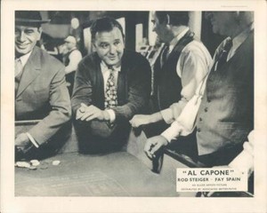 AL CAPONE ROD STEIGER FAY SPAIN ORIGINAL LOBBY CARD CRAPS TABLE