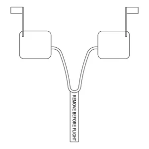Luscombe Model T8F Cowl Plugs w/ RBF Streamer (Color: Red) - Bild 1 von 1