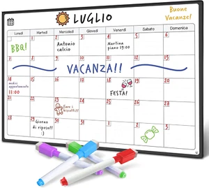 A3 Lavagna Calendario Magnetico Frigorifero - Pianificare I Pasti, Segnarsi La L - Foto 1 di 12