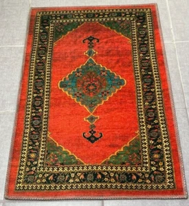 Red Small Rug, 1'9x2'9 Blue Small Rug, Oriental Rug, Green Rug, Frontdoor Rug - Picture 1 of 10