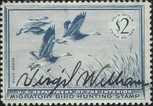 US Scott #RW22 Used VF 2.00 1955 US Federal Duck Stamp CV 12.50 - Picture 1 of 1
