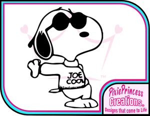 Snoopy Dog Happy Dance B Vinyl Sticker Wall Poster Home Decor Laptop Car Decal - Picture 1 of 11