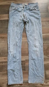 Levi's 505 Straight Fit Blue Denim Jeans Men's Workwear/Worn & Marked 29x34 - Picture 1 of 10