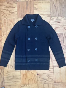 VINCE Wool Cardigan Sweater Double Breasted Navy Blue Sz Small - Picture 1 of 13