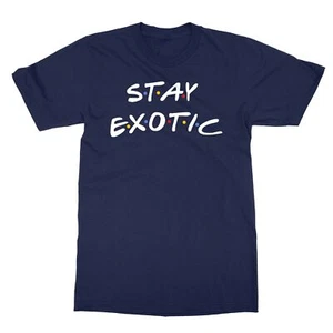 Joe Exotic Tiger King Stay Exotic Friends Parody Men's T-Shirt - Picture 1 of 16