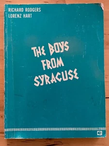 Boys from Syracuse Rodgers & Hart VOCAL SCORE Chapell - Picture 1 of 1