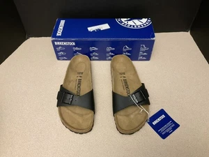 Nuovo! Sandali donna BIRKENSTOCK Madrid BS neri Birko-Flor. Taglia 6 stretta - Foto 1 di 9