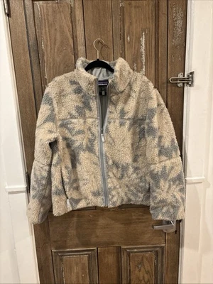 NUEVA Chaqueta Polar Patagonia Lunar Dusk Gris Sal Para Mujer GRANDE Cremallera Completa L Foto 1 de 4