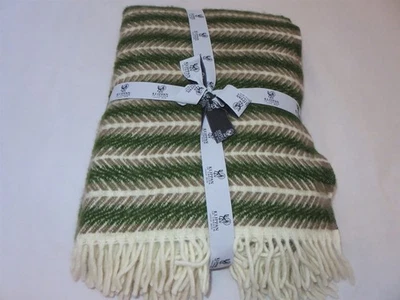 Klippan Oscar Lambswool throw Blanket Green NWT - Image 1 of 4