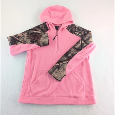 Huntworth OakTree EVO Quarter Zip Hunting Pullover Pink Women's XL - Image 1 of 4