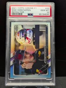 2021 Topps Chrome F1 Max Verstappen #43 Refractor PSA 10 - Picture 1 of 2