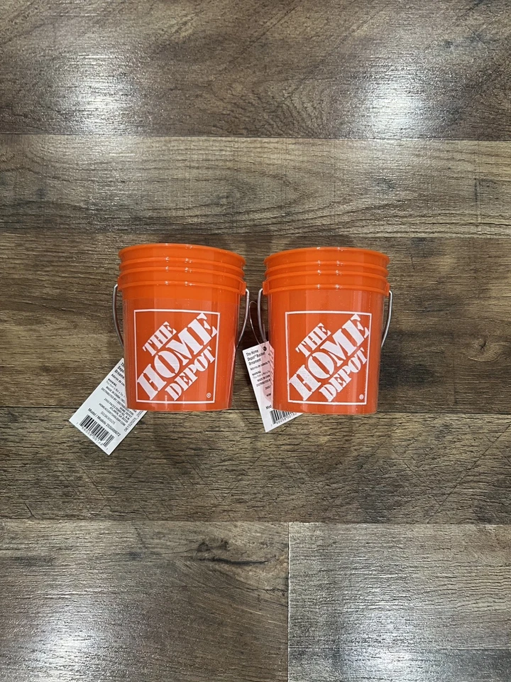 HOMEDEPOT HOME DEPOT 3.75" Mini Ornament Bucket Set Of 2 (0.5-Quart) SHIPS SAME DAY!