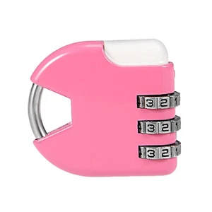3 Cifre Combinazione, 3.3mm Grillo, Lega di zinco Lucchetto, Rosa - Photo 1/5