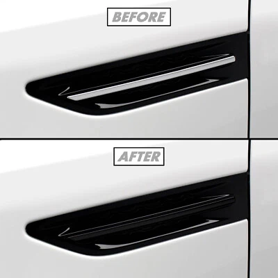 Superposición de vinilo oscurecido de eliminación de cromo para borde de ventilación de guardabarros Kia Optima 14-15 Foto 1 de 4