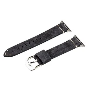 Clockwork Synergy® Dapper Suede Midnight Blue SS Watch Band for 42mm Apple Watch - Picture 1 of 1