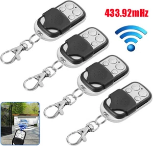 4x Universal Electric Cloning Remote Control Key Fob 433MHz For Gate Garage Door - Picture 1 of 12