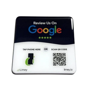 Google Review Plate - Glossy Finish | NFC + QR | Tischdisplay - Bild 1 von 4