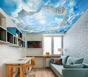 3D Himmelsberge H2035 Decke Tapete Wandbilder Wandbild Aufkleber Deco Erin 23 - Picture 1 of 6