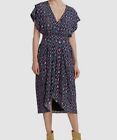 $581 Isabel Marant Etoile Women's Blue toile Almeya Print Dress Size FR36/US4
