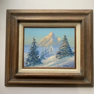 Bonito Enmarcado De Colección '81 Óleo sobre Lienzo Invierno Paisaje Pintura Beverly Kingsolver - Imagen 1 de 10
