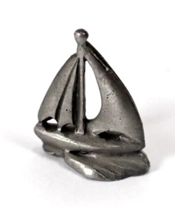 Small 1" Pewter Sailboat - Picture 1 of 4