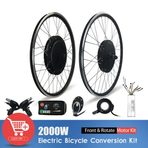 48V 2000W Elektrofahrrad vorne hinten getriebelos Nabenmotor Radsatz mit LCD Display - Bild 1 von 36