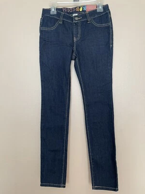 Mudd Jeans Size 10 Girls Jeggings Adjustable Waist Stretch Dark Wash Denim - Image 1 of 4