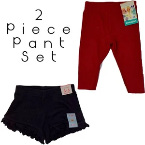Garanimals Infant Baby Girl Casual Pants & Shorts 2 Piece Set Size 0-3M - Picture 1 of 1