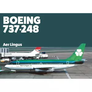Aer Lingus Boeing 737-248 Art Print - London Heathrow 1983 - Multi Sizes Avail. - Bild 1 von 4