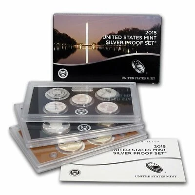 2015-S US MINT 14 COIN SILVER PROOF SET(SW2) w/ COA. NATIVE AMERICAN, ATB, Pres - Image 1 of 4