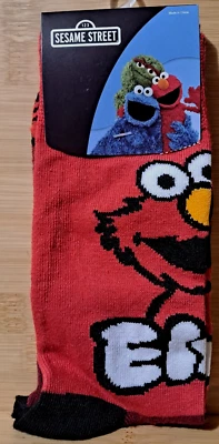 Calcetines Sesame Street ELMO y Crayones Talla 8-12 Unisex Adulto Rojo Nuevos con Etiquetas Foto 1 de 4