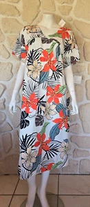 Robe fleurie multicolore col V marque World Fashion (jr) - Imagen 1 de 6