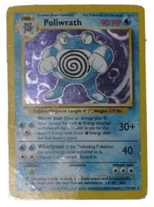 Poliwrath 13/102 Pokemon TCG Base Set 1999 Holo Foil Card - Picture 1 of 24