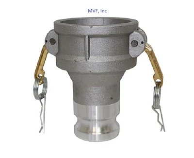 Tipo DA, Acoplador Hembra 4" x Adaptador Macho 2", Aluminio, Camlock DA4020AL Foto 1 de 3